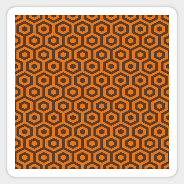 Copy of Hexagon geometric pattern with ties Sticker by JPS-CREATIONS